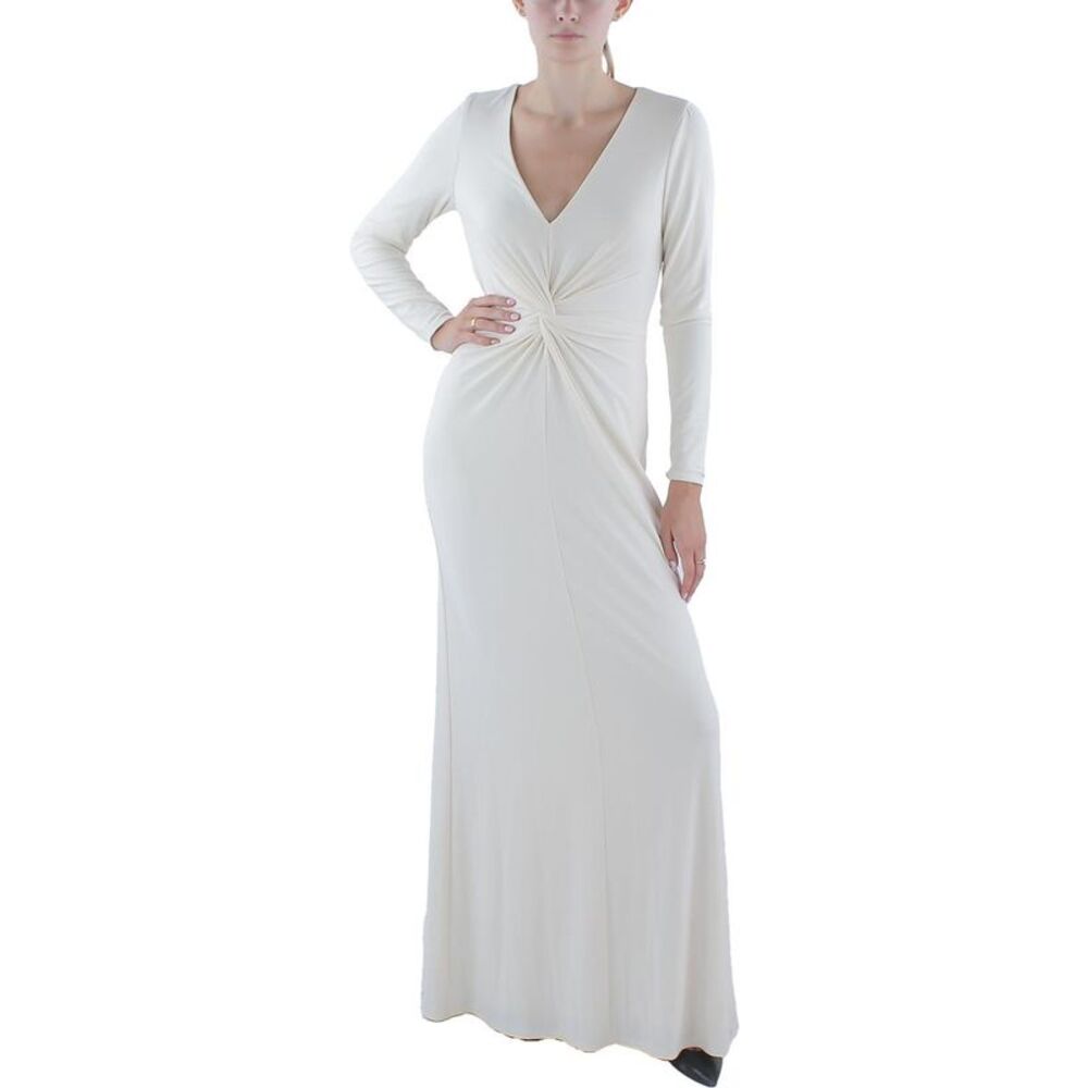 Lauren Ralph Lauren Cream Long Sleeve Dress
